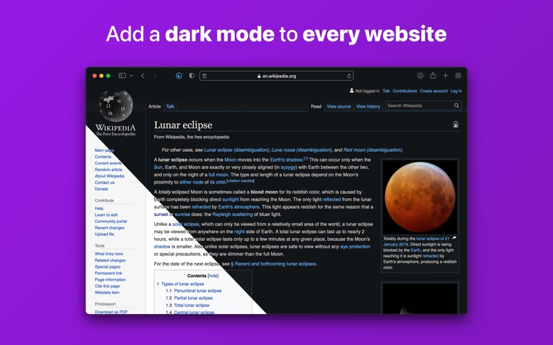 Noir – Dark Mode for Safari Screenshots