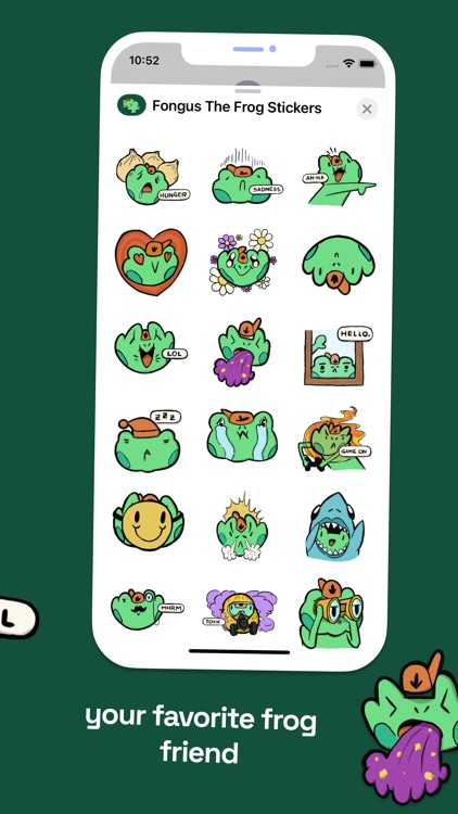 Fongus The Frog Stickers