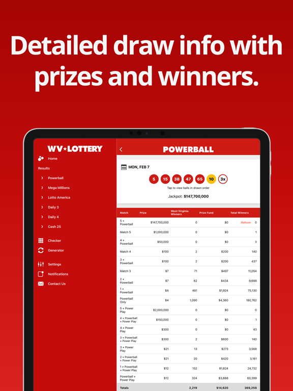 WV Lottery Numbers screenshot 2