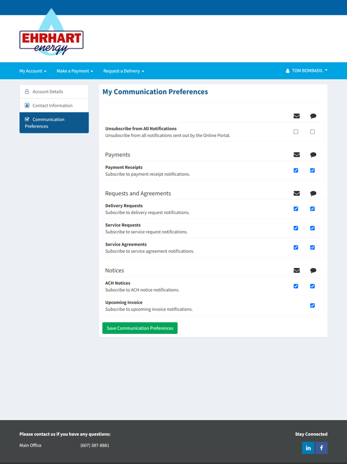 Ehrhart Energy Online Portal