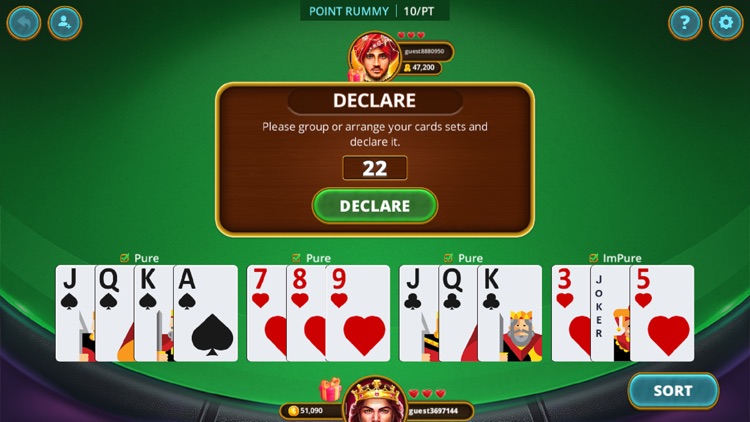 Online Rummy Game, 13 Card Rummy - Playship