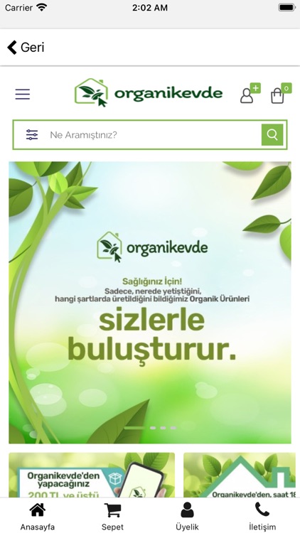 Organik Evde Online Alışveriş