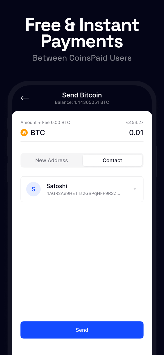 CoinsPaid crypto  BTC wallet