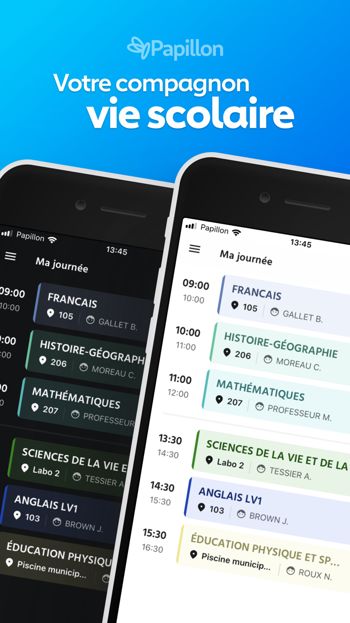 Papillon — Votre vie scolaire