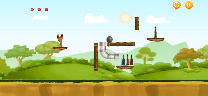 Knockdown Bottle Shooting