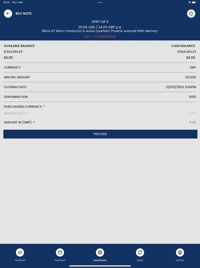 deVere Investment app