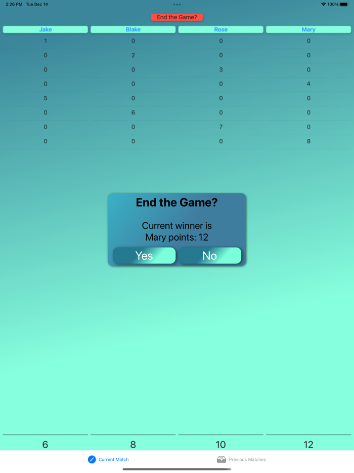 Domino Score Keeping Pad