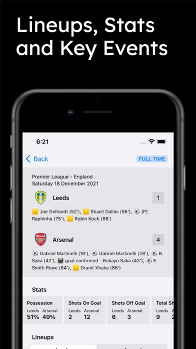 Scores for Premier League screenshot 2