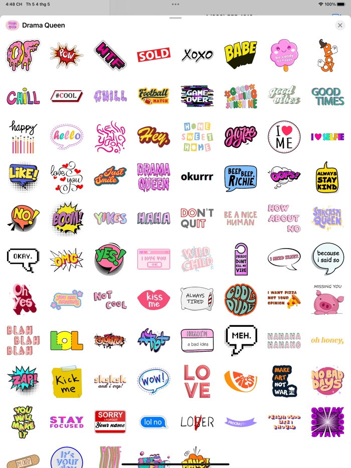 Drama Queen Stickers