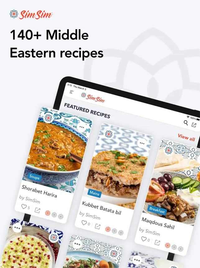 Captura 1 SimSim Middle Eastern Recipes iphone