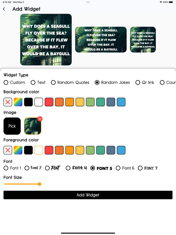 Widget Maker - Create Widgets