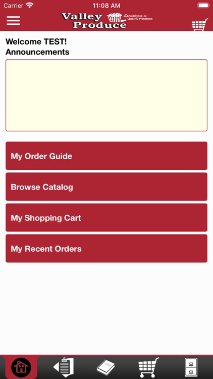 Valley Produce Mobile Ordering