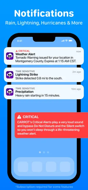 Screenshot 6 CARROT Weather: Alerts & Radar iphone