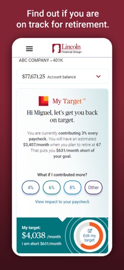 Lincoln Financial Mobile app screenshot