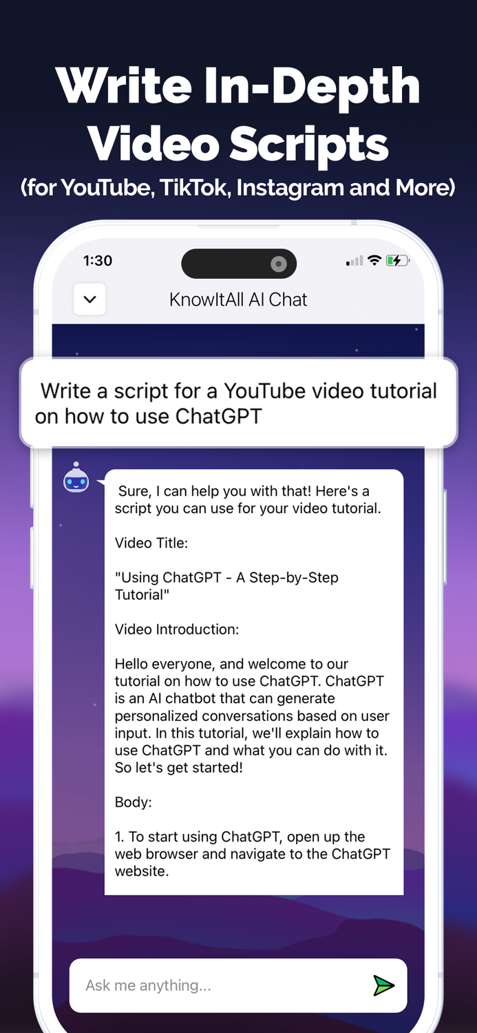 AI Chatbot, AI Chat KnowItAll