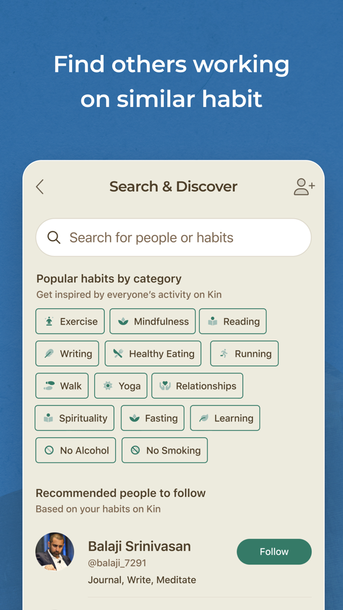 Kin Social Habit Tracker