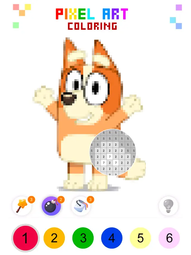Captura de Pantalla 1 Bluey Pixel Art Coloring iphone
