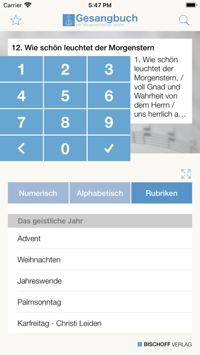 NAK Gesangbuch app screenshot 0 by Verlag Friedrich Bischoff GmbH - appdatabase.net