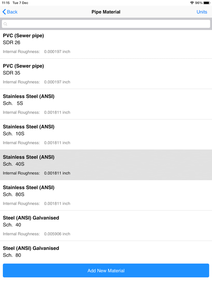 Pipe Flow Liquid Pressure Drop