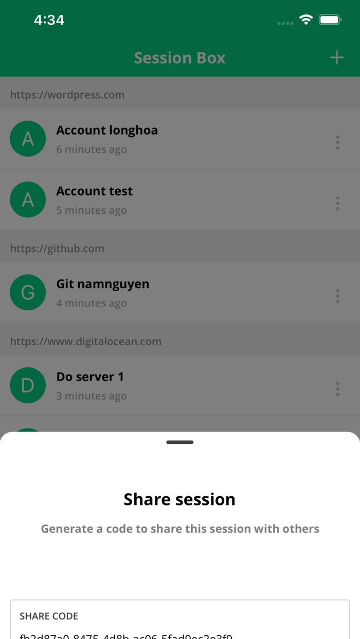 Session Box - Multiple Account