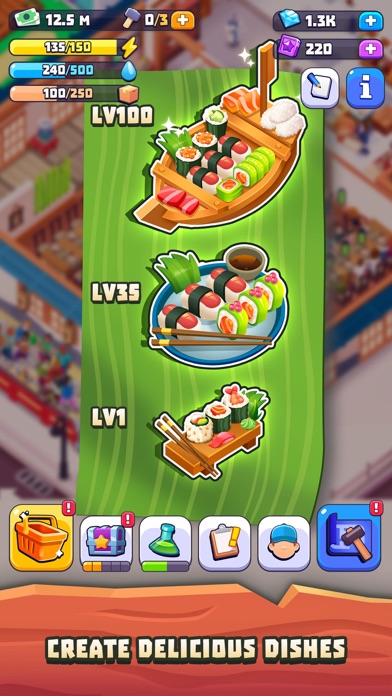 Sushi Empire Tycoon—Idle Game Hack screenshot 3 - game app interface