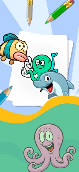 Game screenshot Sea Animals Coloring Book page mod apk