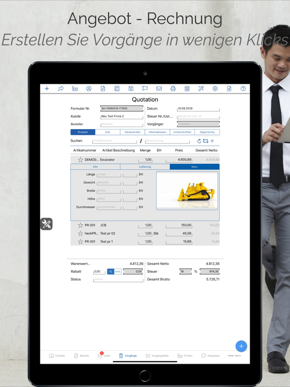 Screenshot #6 pour avista.ERP Mobile Berichte