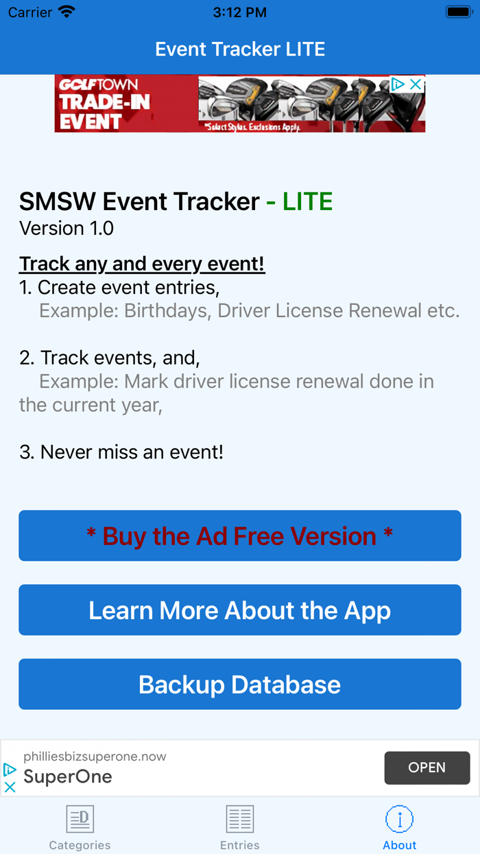 Event Tracker - LITE
