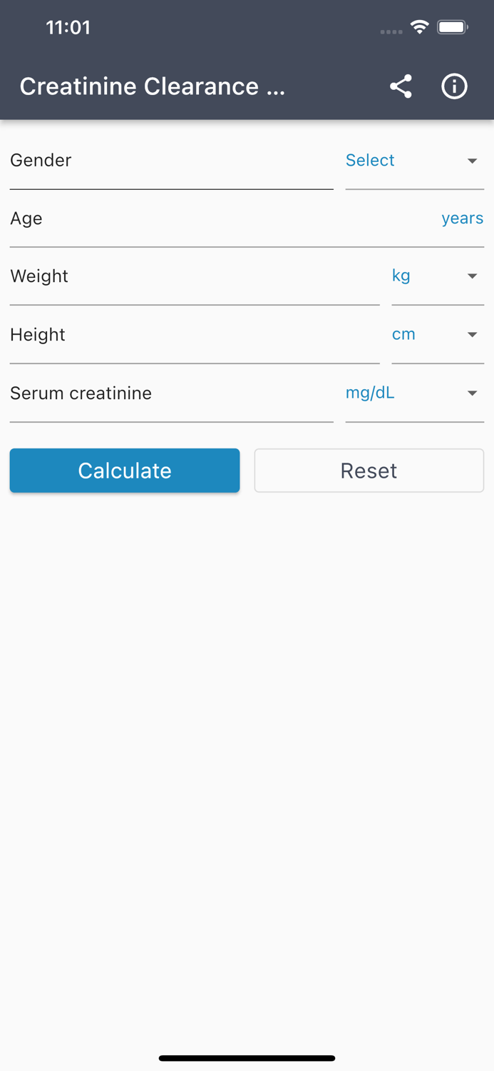 Creatinine Clearance Calc