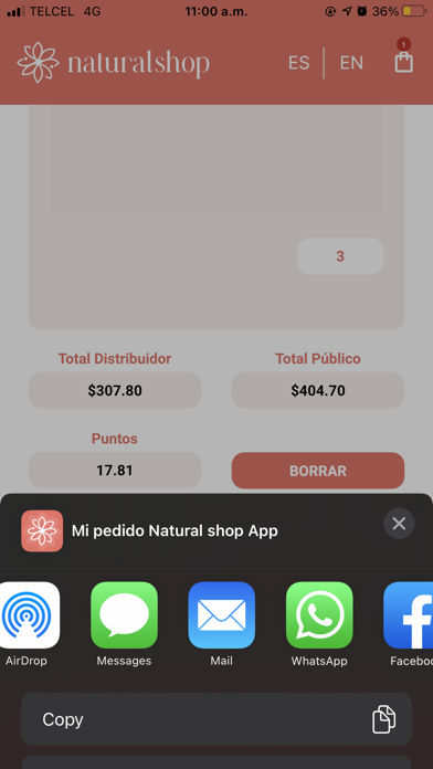 App Natural Shop Screenshot