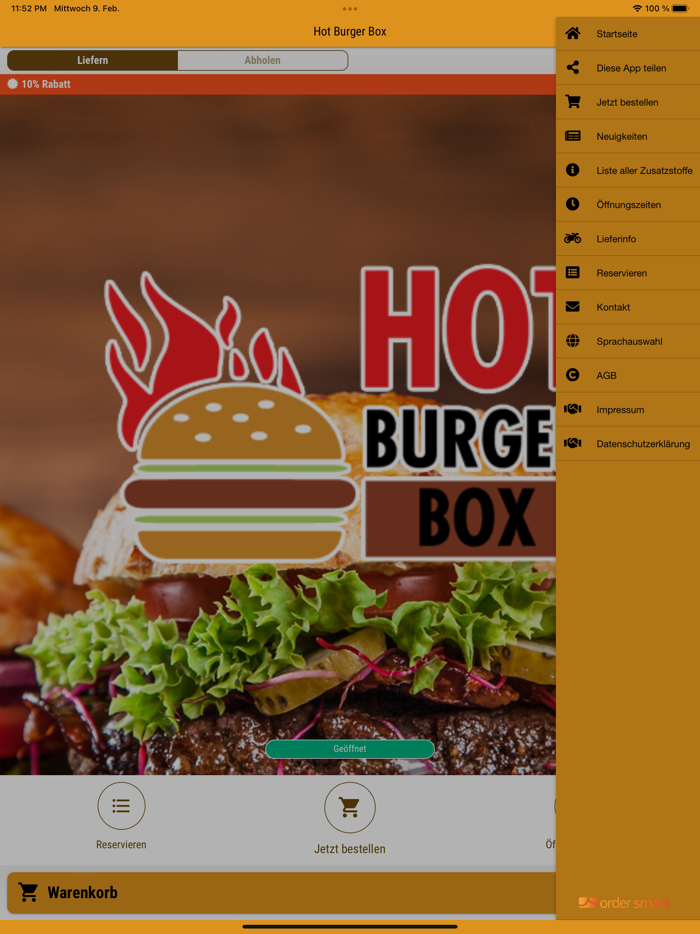 Hot Burger Box