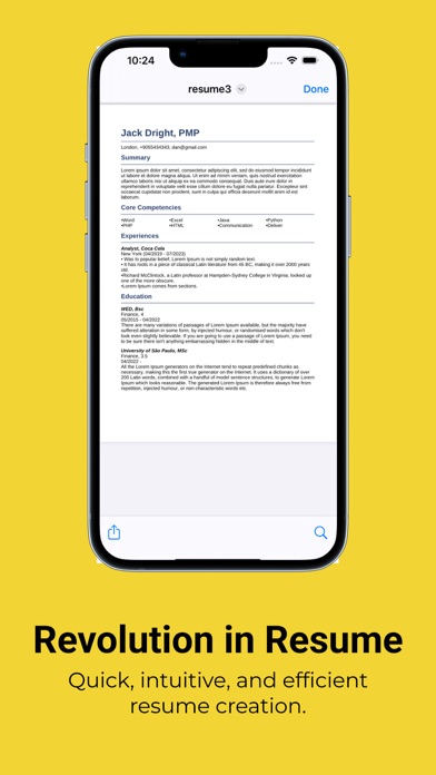 Resume Template - CV Maker PDF screenshot 4