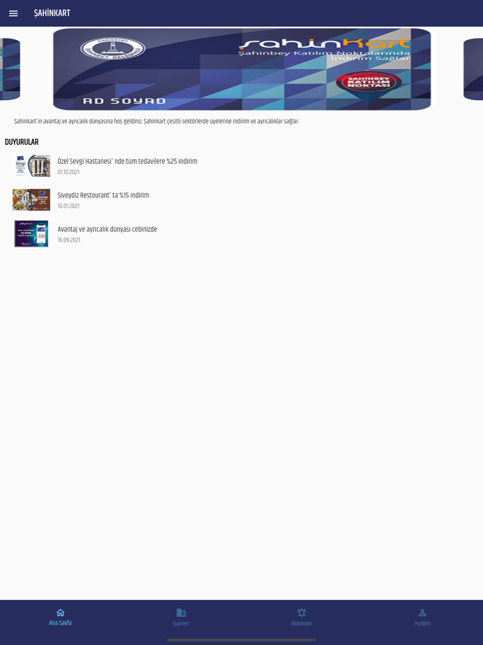 Şahinkart - İndirim Kartı