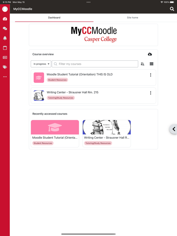 MyCCMoodle screenshot 4
