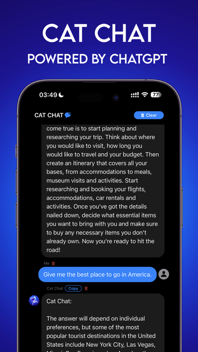 Cat Chat - AI ChatGPT Screenshot