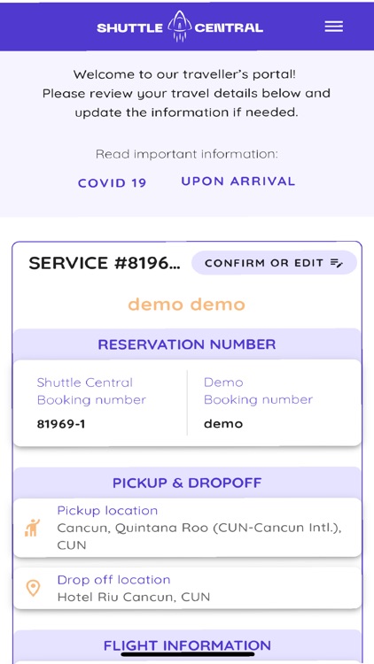 Shuttle Central App