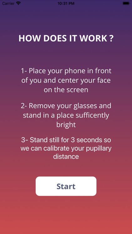 Glazoo pupillary distance