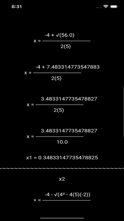 Quadratic Steps Calculator screenshot-4