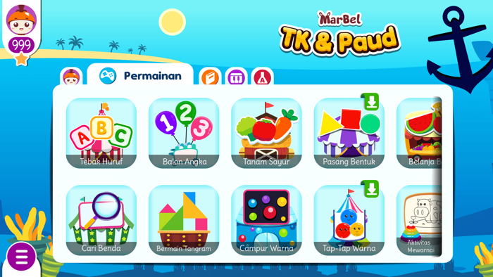 Marbel Pelajaran TK dan Paud