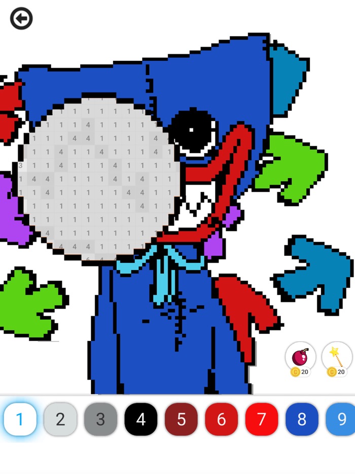 Pixel Poppy  Color by Number