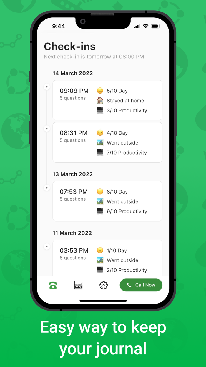 Calli track habits with voice