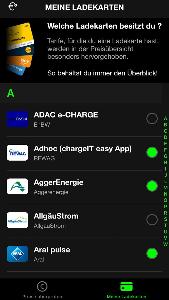 LadePreise für dein E-Auto