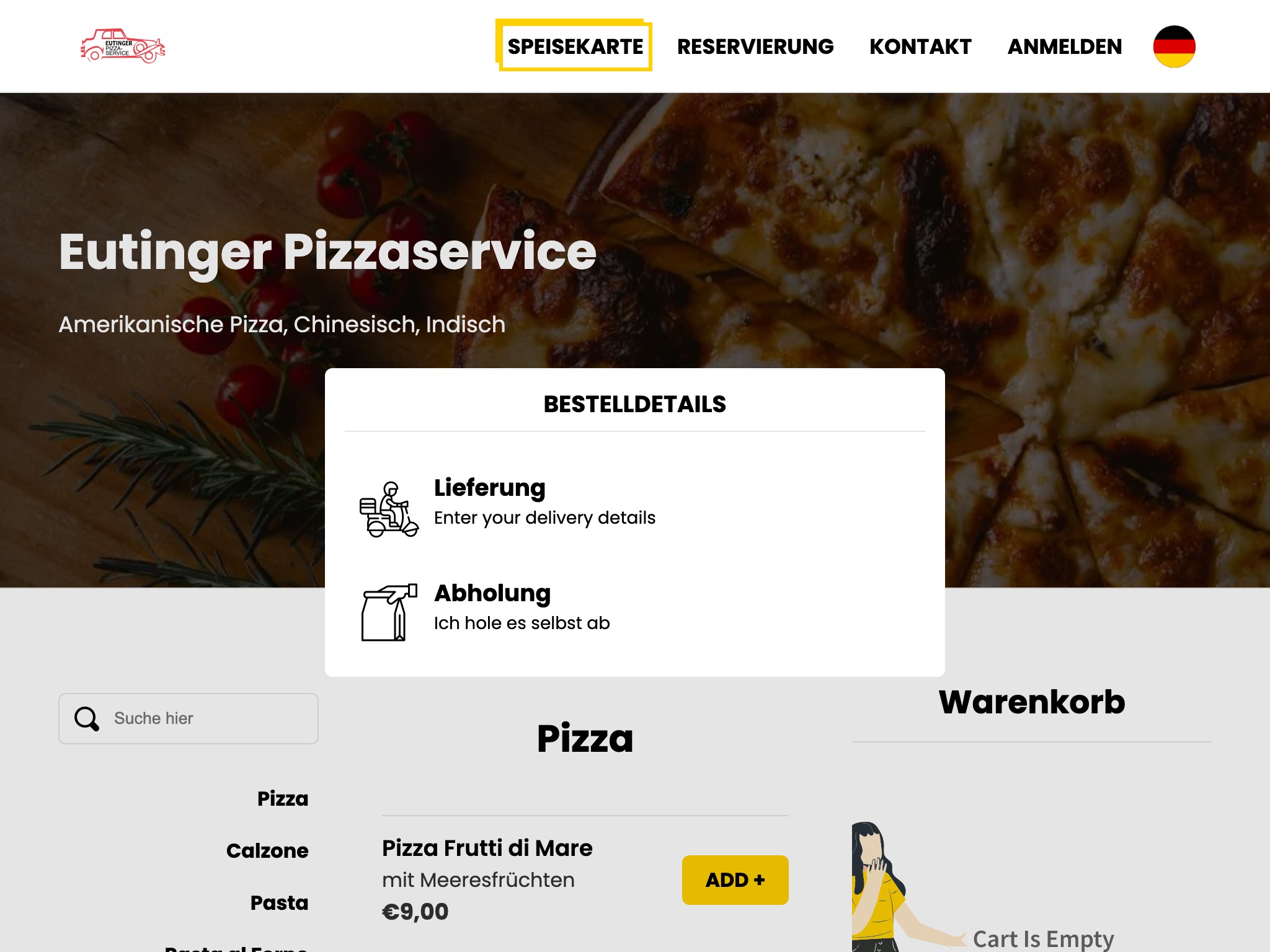 Eutinger Pizzaservice Horb screenshot 2