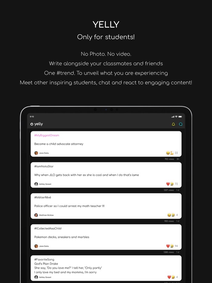 Yelly Tes études, tes potes