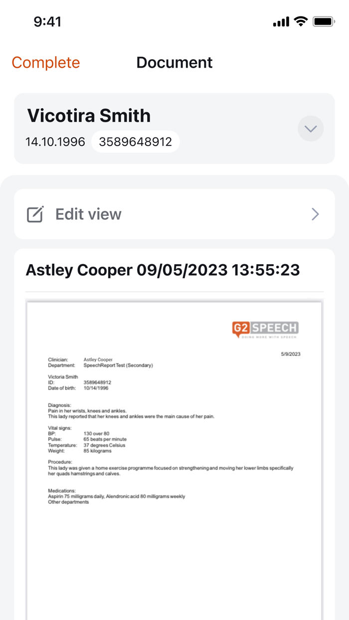 G2 Mobile - SpeechReport