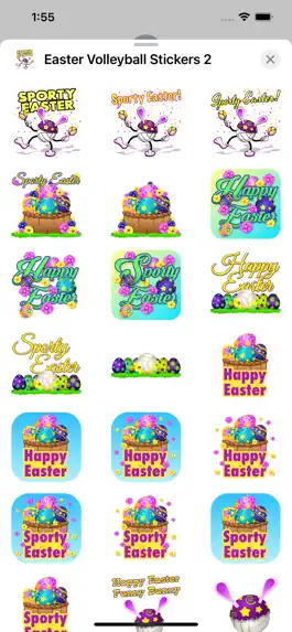 Game screenshot Easter Volleyball Stickers apk