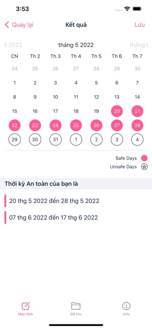 Tính ngày an toàn, Tránh thai