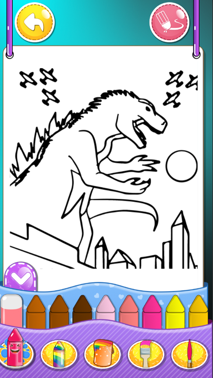 Glitter Dinosaur Coloring book