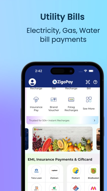 ZigoPay UPI, Payment, Recharge