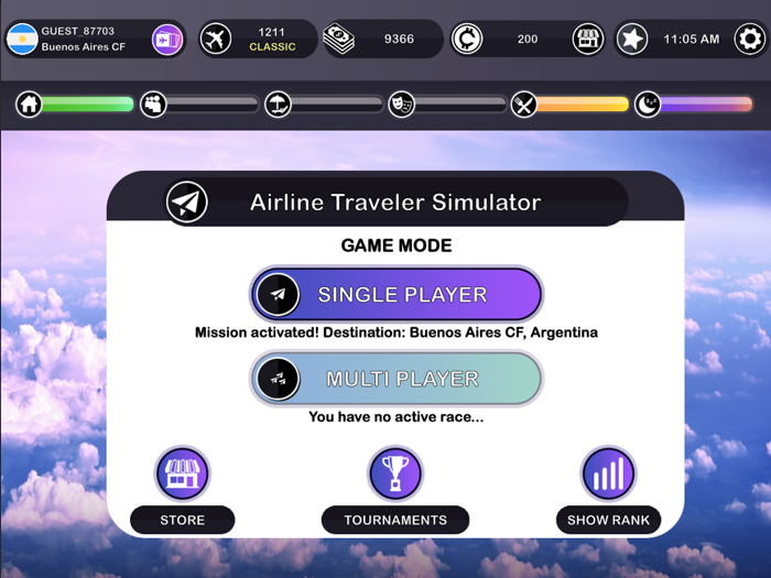 Airline Traveler Simulator